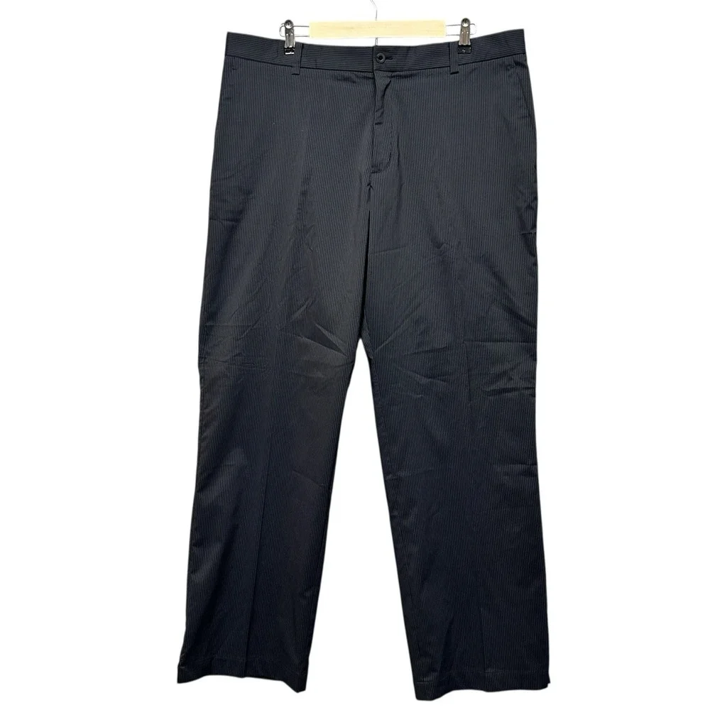 Nike Dri-FIT Men's Golf Pants Stripe Size 38x32 Black Athletic Performance Pants